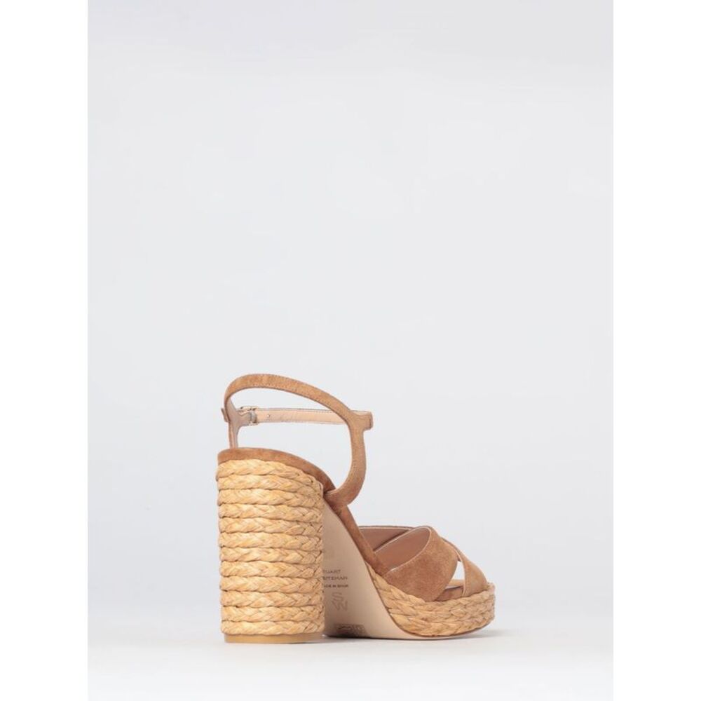 Stuart Weitzman Dayna Suede Platform Sandals With High Block Heel - Picture 3 of 3
